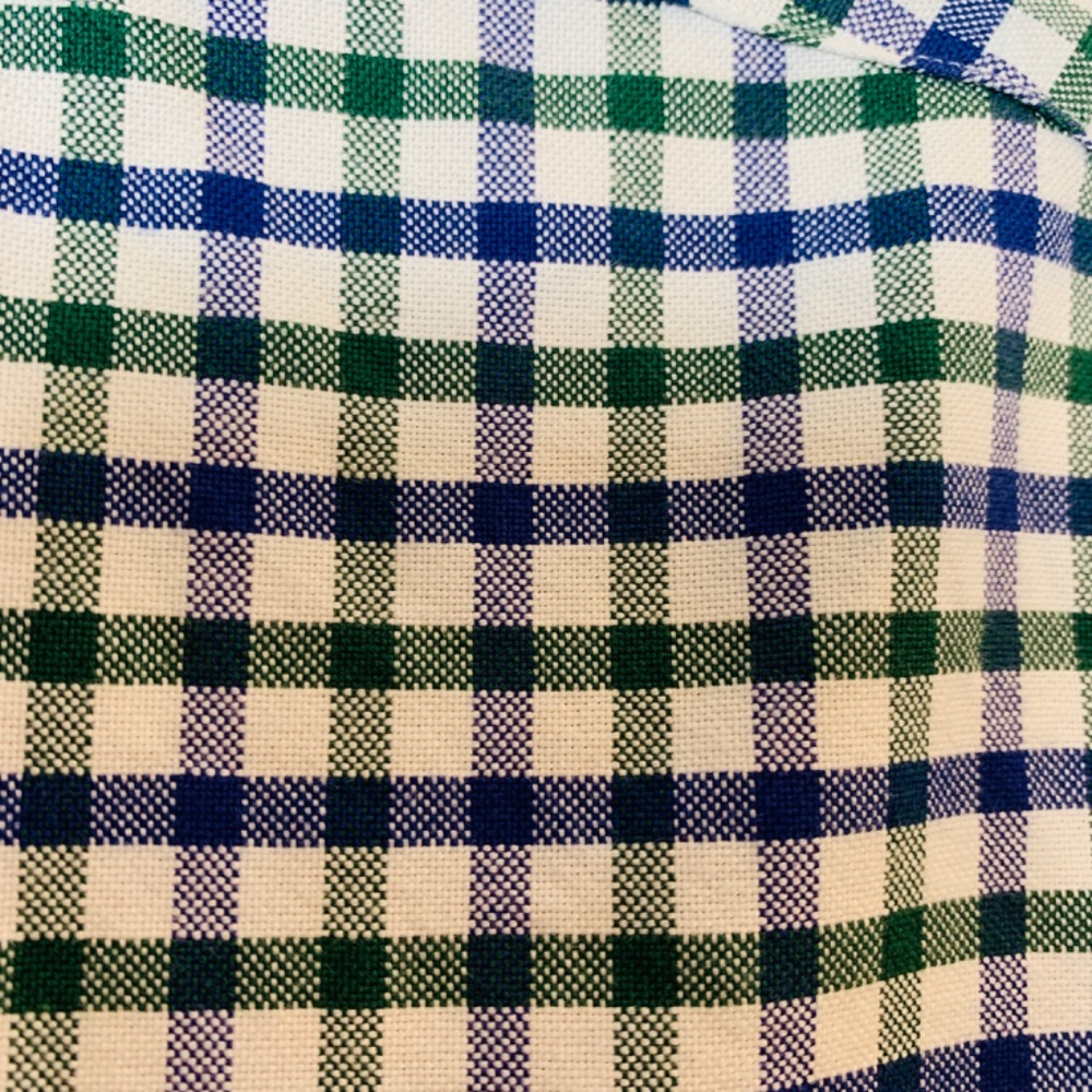 Ralph Lauren Plaid Button Down Shirt Mens Large Blue Green White Checkered Pony - Picture 6 of 15